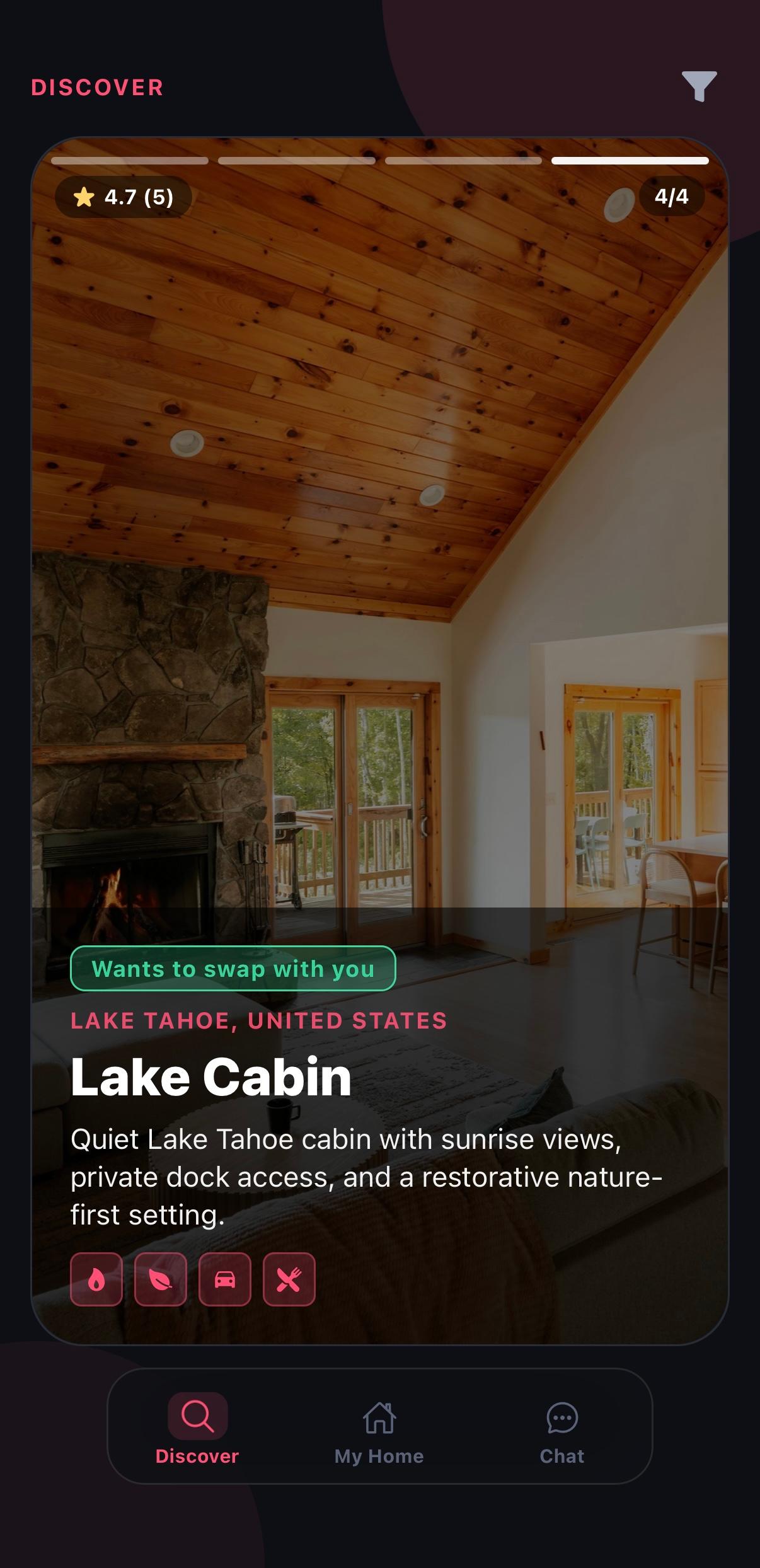 Discovery and swiping